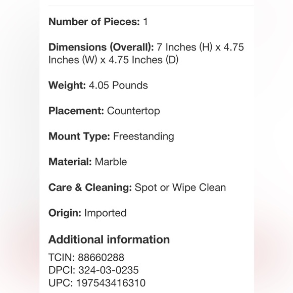 HEARTH & HAND NWT marble utensils storage -warm beige - Picture 5 of 5